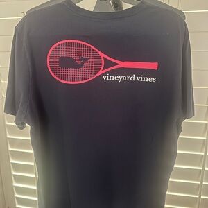 Vineyard Vines Navy Cotton Tee Tennis